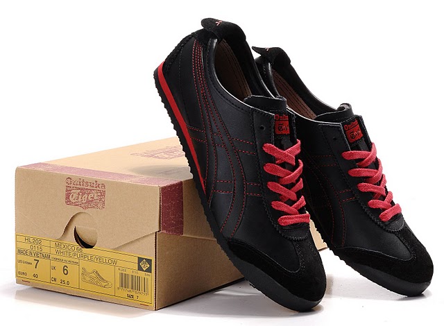 onitsuka tiger black red