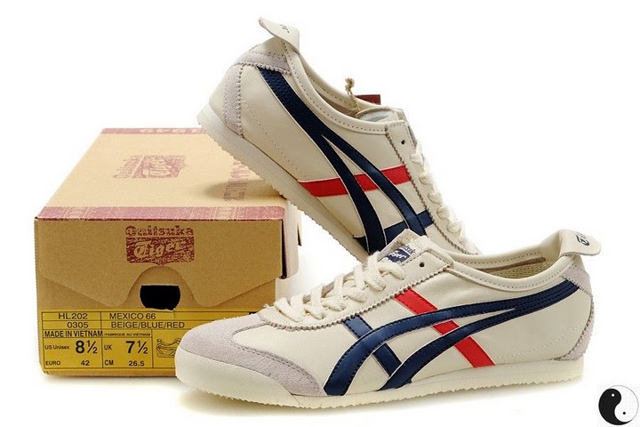 Beige/ Blue/ Red Mexico 66 Shoes