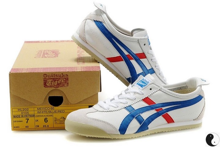 Onitsuka Tiger White Blue Red Mexico 66 Shoes